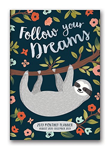 Stock image for Orange Circle Studio 2019 Monthly Pocket Planner, August 2018 - December 2019, Follow Your Dreams Sloth for sale by Your Online Bookstore