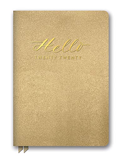 Stock image for Orange Circle Studio 2020 Leatheresque Medium Weekly Agenda, August 2019 - December 2020, Hello Gold Shimmer for sale by GF Books, Inc.