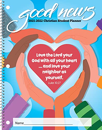Stock image for Good News Planners - Christian Elementary School Student Planner for Academic Year 2021-2022 with bible verses, Saint quotes, bible translation - Strong wire-binding, Laminated cover, 8.5  x11   for sale by ThriftBooks-Dallas