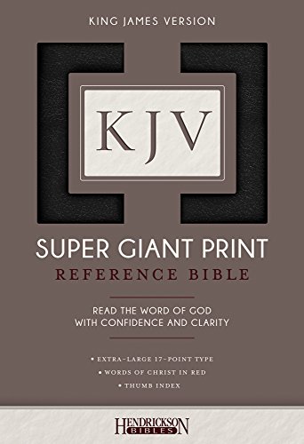 9781683070207: KJV Super Giant Print Reference Bible: King James Version, Black, Imitation Leather