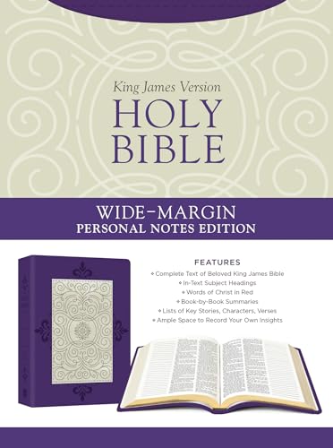 9781683227571: The Holy Bible: King James Version, Wide-Margin Personal Notes Edition Lavender Plume, Gold Trim