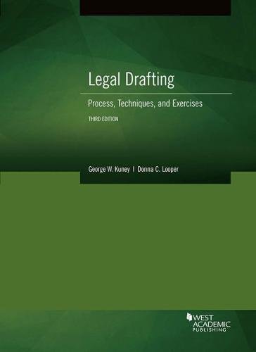 Imagen de archivo de Legal Drafting, Process, Techniques, and Exercises a la venta por Better World Books