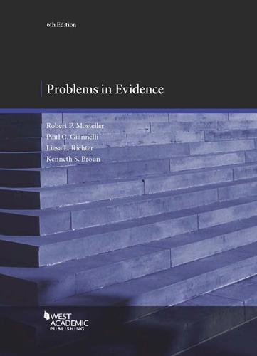 Beispielbild fr Problems in Evidence (Coursebook) zum Verkauf von BooksRun