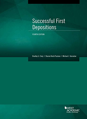 Beispielbild fr Successful First Depositions (Coursebook) zum Verkauf von BooksRun