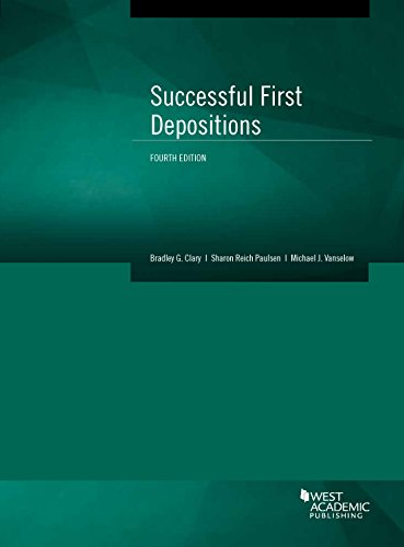 Stock image for Successful First Depositions (Coursebook) for sale by BooksRun