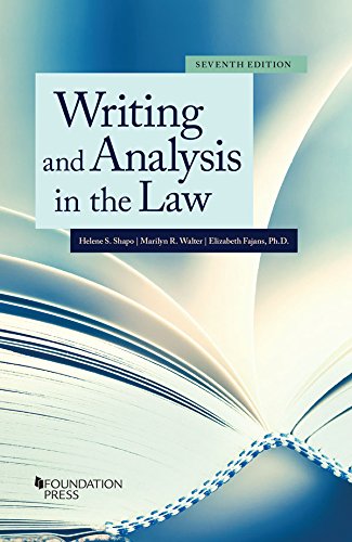 Beispielbild fr Writing and Analysis in the Law (Coursebook) zum Verkauf von BooksRun