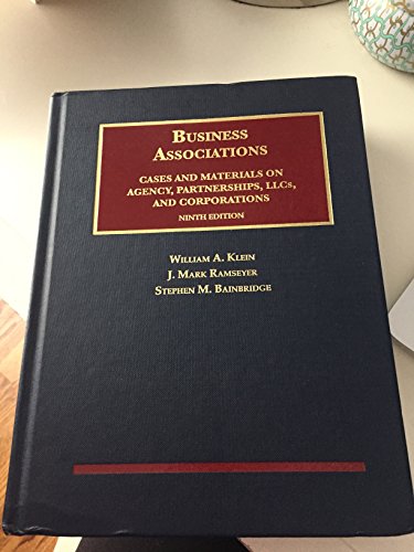 Beispielbild fr Business Associations, Cases and Materials on Agency, Partnerships, Llcs, and Corporations (University Casebook Series) zum Verkauf von BooksRun