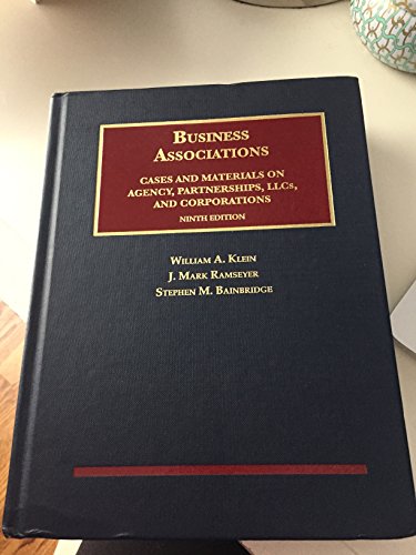 Stock image for Business Associations, Cases and Materials on Agency, Partnerships, Llcs, and Corporations (University Casebook Series) for sale by Books Unplugged