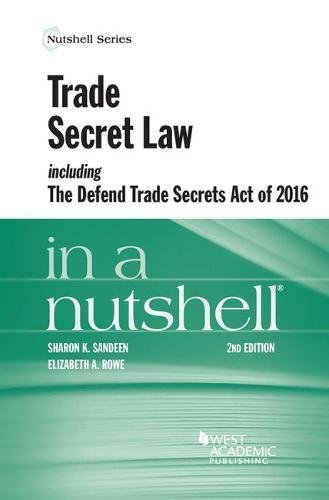 Stock image for Trade Secret Law including the Defend Trade Secrets Act of 2016 in a Nutshell (Nutshells) for sale by Books Unplugged