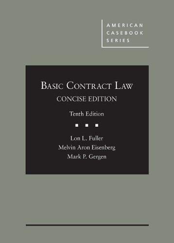 Beispielbild fr Basic Contract Law, Concise Edition (American Casebook Series) zum Verkauf von BooksRun