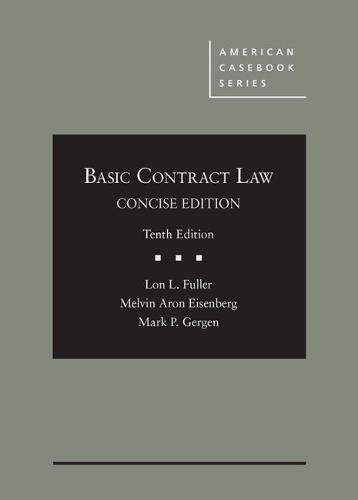 Stock image for Basic Contract Law, Concise Edition (American Casebook Series) for sale by Irish Booksellers