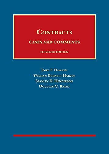 Beispielbild fr Contracts, Cases and Comments (University Casebook Series) zum Verkauf von BooksRun