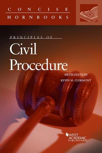 9781683286820: Principles of Civil Procedure (Concise Hornbook Series)