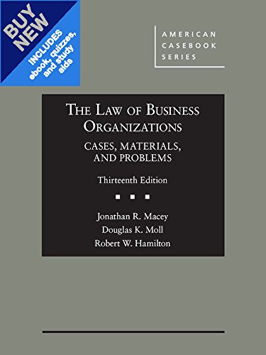 Beispielbild fr The Law of Business Organizations, Cases, Materials, and Problems (American Casebook Series) zum Verkauf von HPB-Red