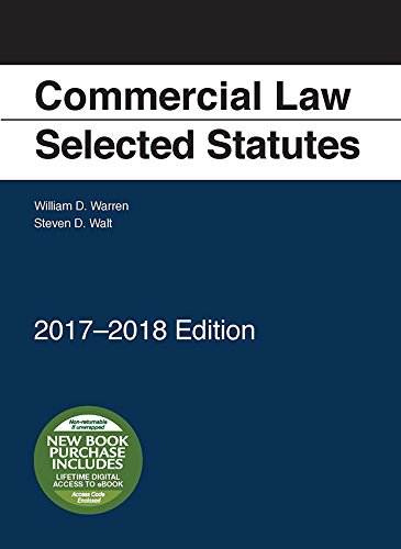 Stock image for Commercial Law, Selected Statutes, 2017-2018 for sale by Your Online Bookstore