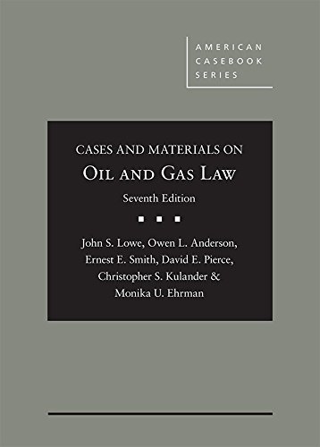 Beispielbild fr Cases and Materials on Oil and Gas Law (American Casebook Series) zum Verkauf von Indiana Book Company