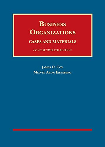 Stock image for Business Organizations, Cases and Materials, Concise (University Casebook Series) for sale by BooksRun