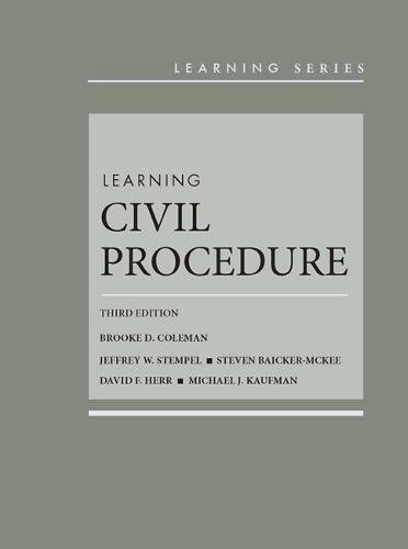 9781683288626: Learning Civil Procedure (Learning Series)