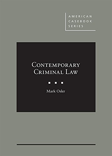 Stock image for Contemporary Criminal Law (American Casebook Series) for sale by HPB-Red