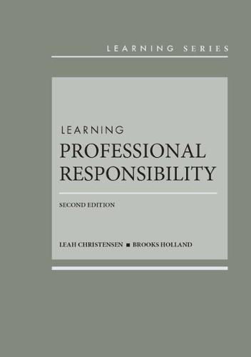 Imagen de archivo de Learning Professional Responsibility (Learning Series) a la venta por booksdeck