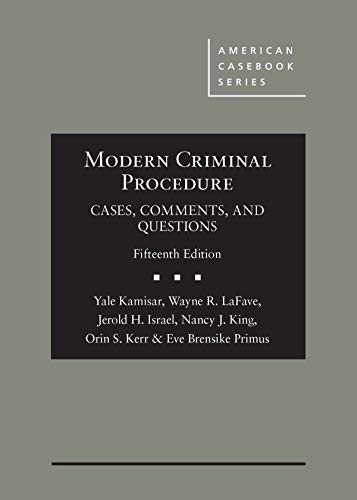 Imagen de archivo de Modern Criminal Procedure, Cases, Comments, & Questions (American Casebook Series) a la venta por BooksRun