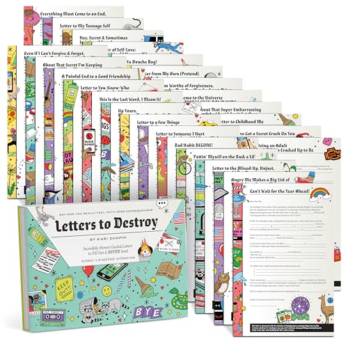 Stock image for Knock Knock Letters to Destroy Fill-In Letters: An Incredibly Honest Set of 25 Guided Letters to Fill Out & Never Send (2 Each, 50 Total Letters) for sale by Majestic Books