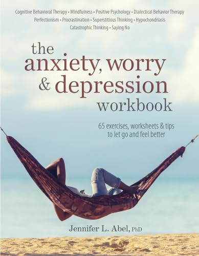 Beispielbild fr The Anxiety, Worry Depression Workbook: 65 Exercises, Worksheets Tips to Improve Mood and Feel Better zum Verkauf von Goodwill Books