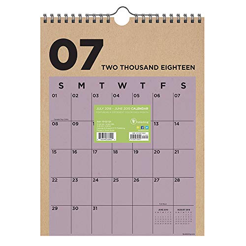 Stock image for TF Publishing 19-6215A July 2018 - June 2019 Kraft Monthly Wall Calendar, 9 x 12", Multi Colored for sale by GF Books, Inc.