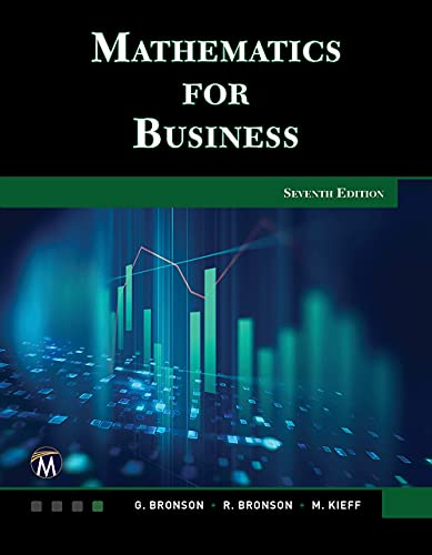 Imagen de archivo de Mathematics for Business a la venta por Better World Books