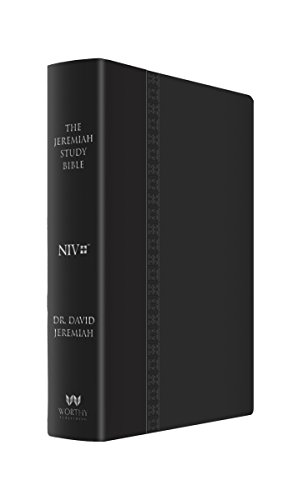 Imagen de archivo de The Jeremiah Study Bible, NIV (Large Print Edition, Black w/ Burnished Edges) Leatherluxe: What It Says. What It Means. What It Means For You. a la venta por Baker Book House