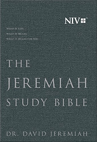 Beispielbild fr Holy Bible: The Jeremiah Study Bible, New International Version, Charcoal Gray zum Verkauf von Revaluation Books