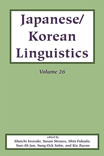 Stock image for Japanese/Korean Linguistics. Volume 26 for sale by Blackwell's