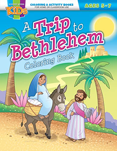 Beispielbild fr A Trip to Bethlehem - Coloring/Activity Book (ages 5-7) zum Verkauf von Once Upon A Time Books