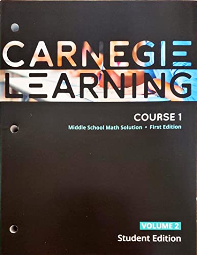 9781684592852: Carnegie Learning, Course 1, Volume 2, 1st edition, Middle School Math Solution, Student edition, c.2020, 9781684592852, 1684592852