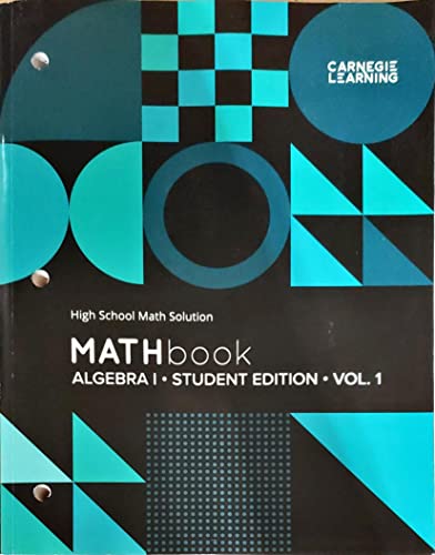 Beispielbild fr MATHbook, Algebra I, Volume 1, Fourth Edition, High School Math Solution, Student Edition, c.2022, 9781684597420, 1684597420 zum Verkauf von BooksRun