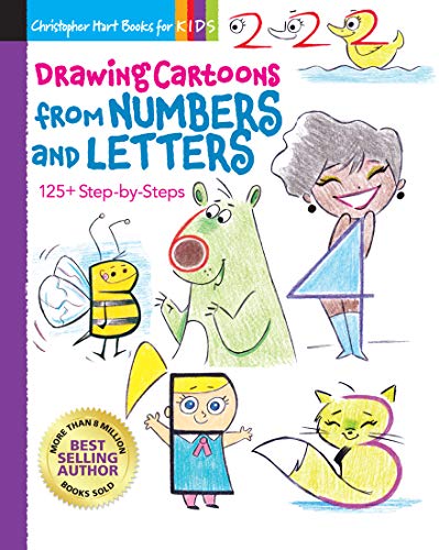 Beispielbild fr Drawing Cartoons from Numbers and Letters: 125+ Step-by-Steps (Volume 5) (Christopher Hart Books for Kids) zum Verkauf von Off The Shelf