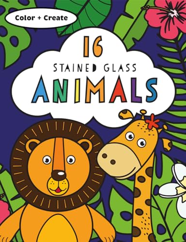 9781684642144: Stained Glass Coloring Animals (Color & Create)