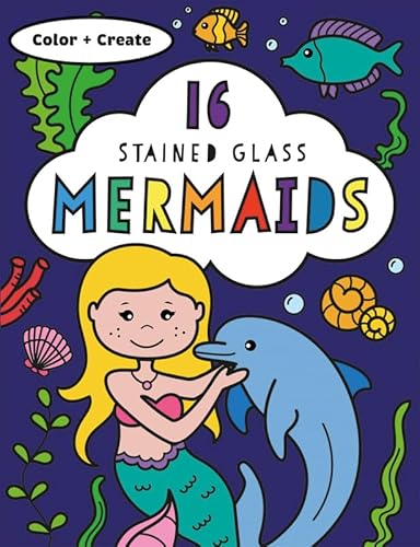 Beispielbild fr Stained Glass Coloring Mermaids zum Verkauf von Blackwell's
