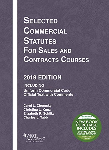 9781684670109: Selected Commercial Statutes for Sales and Contracts Courses, 2019 Edition (Selected Statutes)