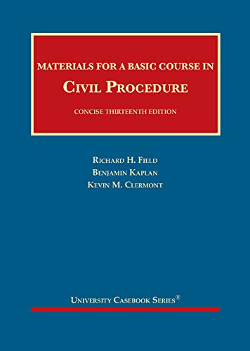 9781684670215: Materials for a Basic Course in Civil Procedure, Concise (University Casebook Series)
