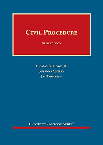 Beispielbild fr Civil Procedure (University Casebook Series) zum Verkauf von BooksRun