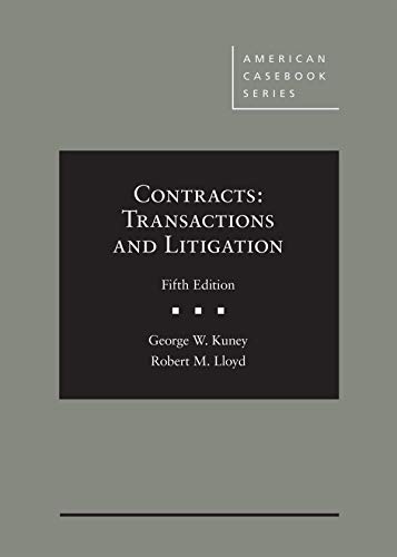 Beispielbild fr Contracts: Transactions and Litigation (American Casebook Series) zum Verkauf von BooksRun