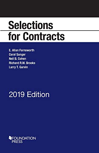 Imagen de archivo de Selections for Contracts, 2019 Edition (Selected Statutes) a la venta por Books of the Smoky Mountains