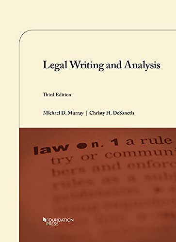 Beispielbild fr Legal Writing and Analysis (Coursebook) zum Verkauf von BooksRun