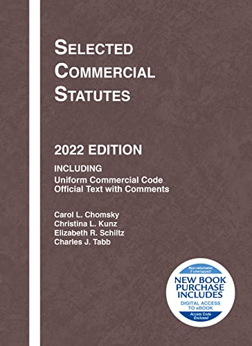 Imagen de archivo de Selected Commercial Statutes, 2022 Edition (Selected Statutes) a la venta por Books of the Smoky Mountains