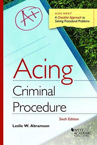 Stock image for Acing Criminal Procedure (Acing Series) for sale by BooksRun