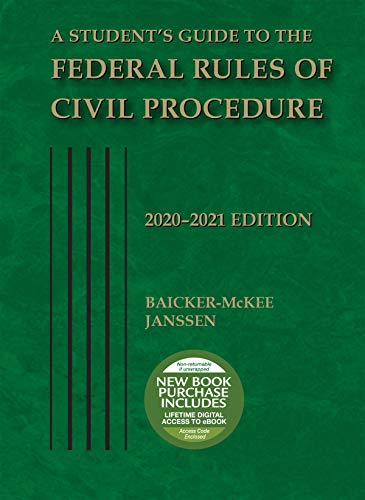 Stock image for A Student's Guide to the Federal Rules of Civil Procedure, 2020-2021 (Selected Statutes) for sale by HPB-Red