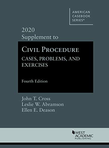 Stock image for Civil Procedure: Cases, Problems and Exercises, 4th, 2020 Supplement (American Casebook Series) for sale by BooksRun