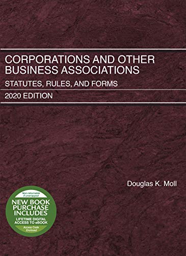 Imagen de archivo de Corporations and Other Business Associations: Statutes, Rules, and Forms, 2020 Edition (Selected Statutes) a la venta por BooksRun