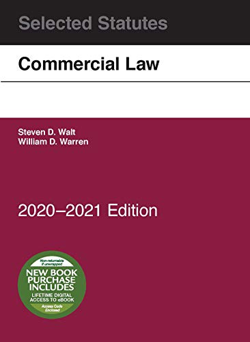 Stock image for Commercial Law, Selected Statutes, 2020-2021 for sale by HPB-Red